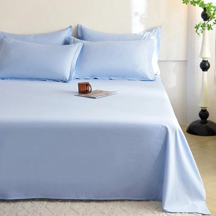 Drap Housse - LinoSoftSheet™ - Bleu Ciel - Comptoir du LIT