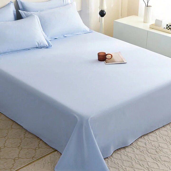 Drap Housse - LinoSoftSheet™ - Bleu Ciel - Comptoir du LIT