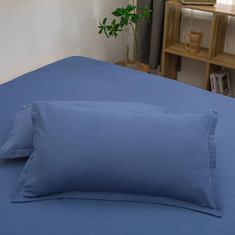 Drap Housse - LinoSoftSheet™ - Bleu Marine - Comptoir du LIT