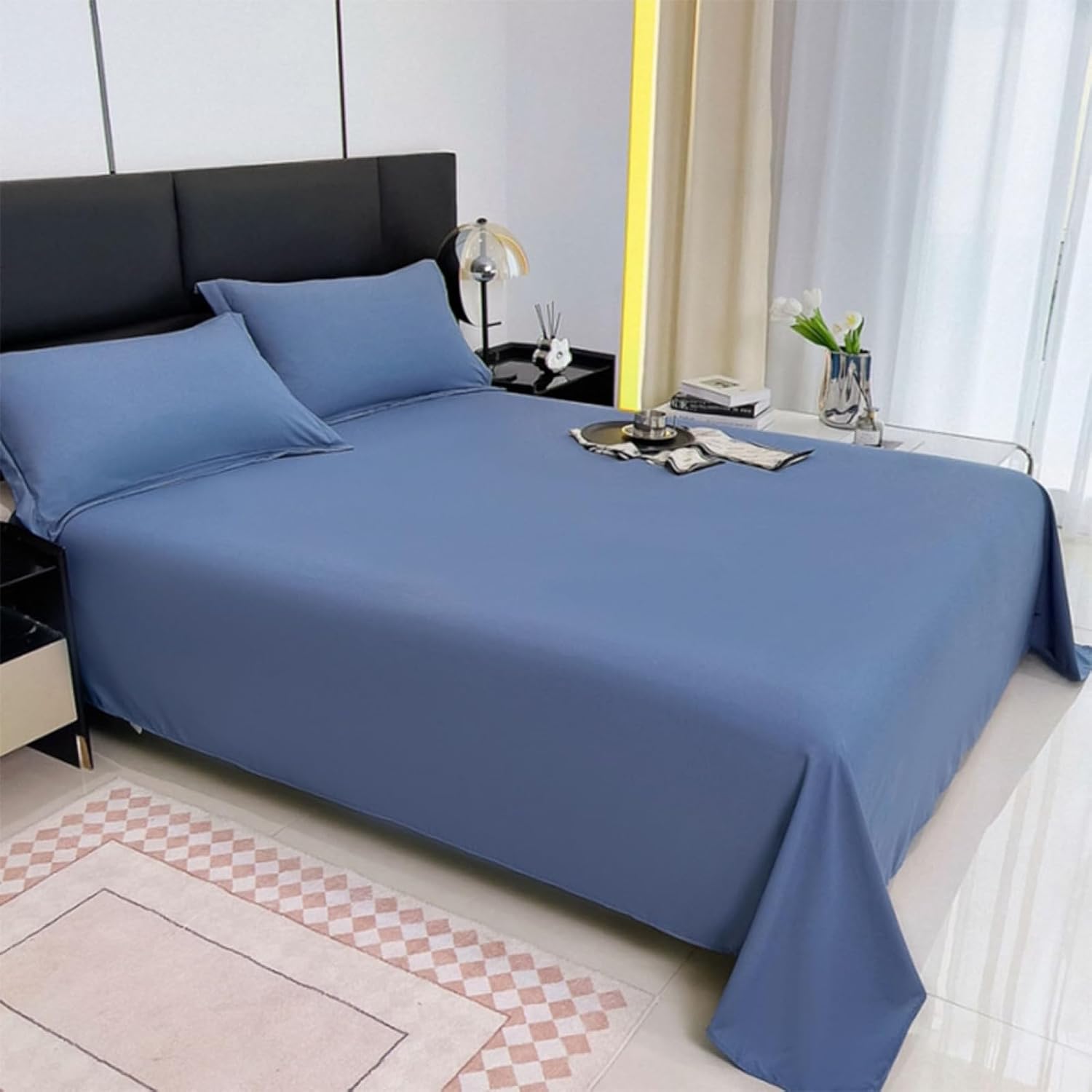 Drap Housse - LinoSoftSheet™ - Bleu Marine - Comptoir du LIT