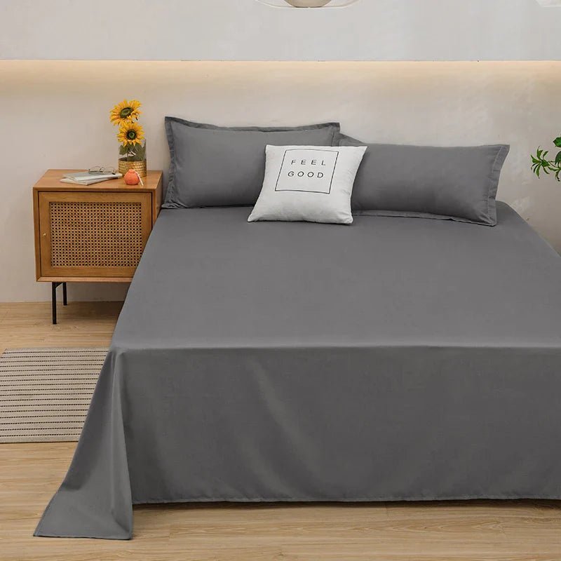 Drap Housse - LinoSoftSheet™ - Gris Foncé - Comptoir du LIT