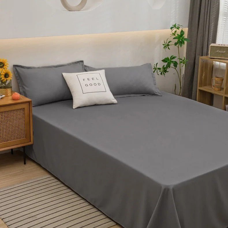 Drap Housse - LinoSoftSheet™ - Gris Foncé - Comptoir du LIT
