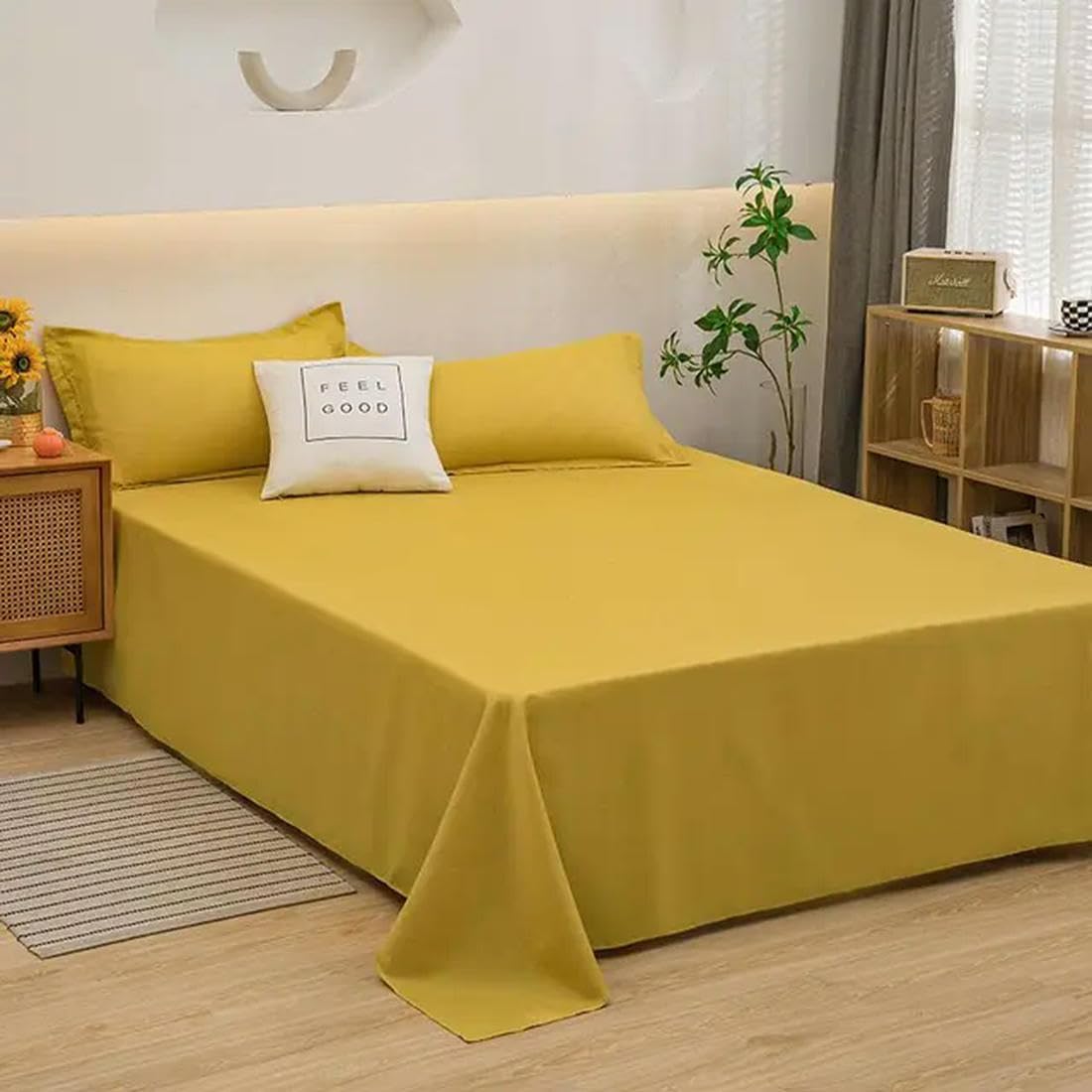 Drap Housse - LinoSoftSheet™ - Jaune - Comptoir du LIT