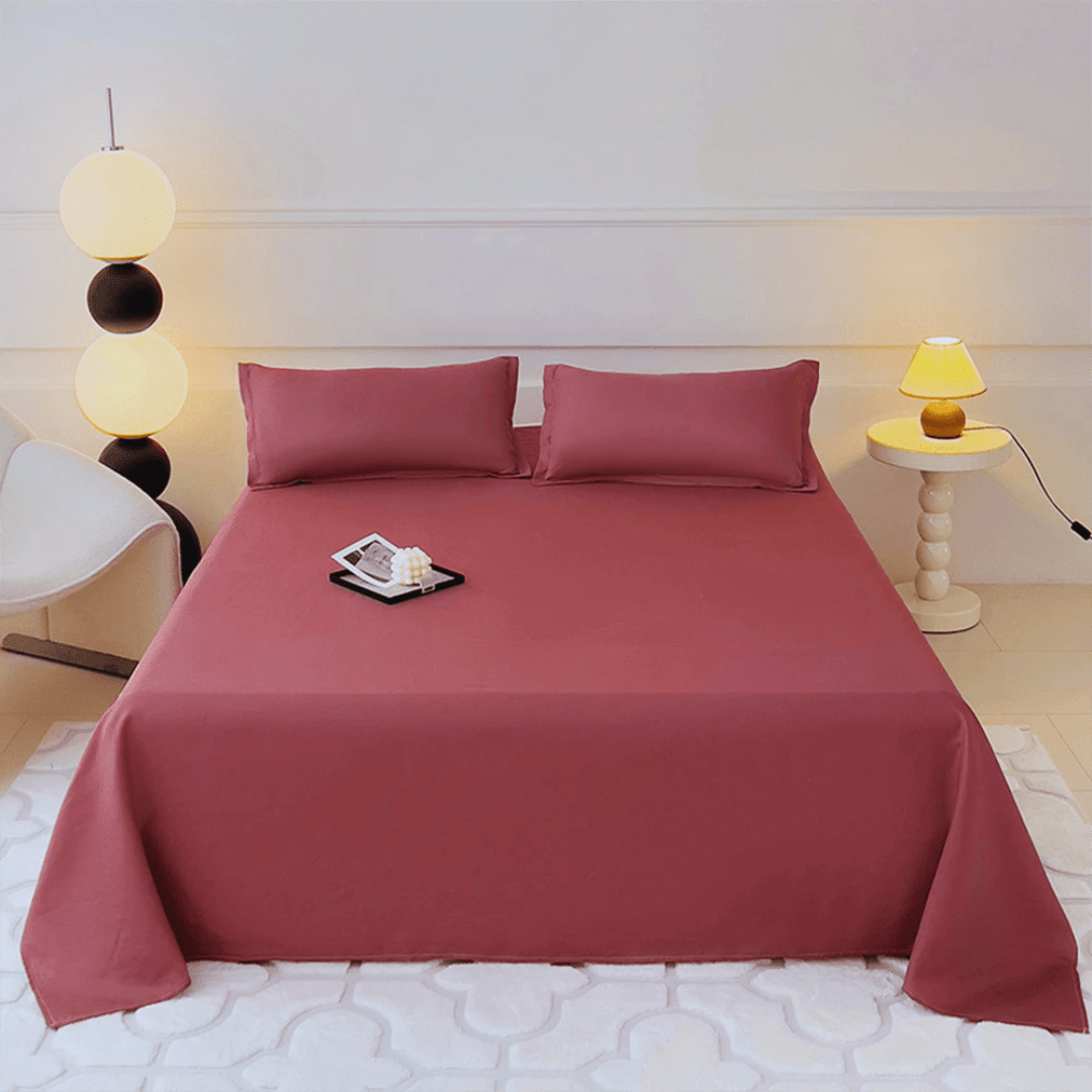 Drap Housse - LinoSoftSheet™ - Prune - Comptoir du LIT
