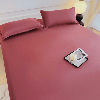Drap Housse - LinoSoftSheet™ - Prune - Comptoir du LIT