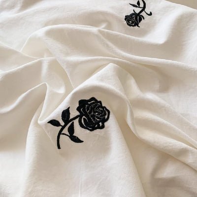 Linge de Lit - RoseDream™ Blanc & Noir - Comptoir du LIT