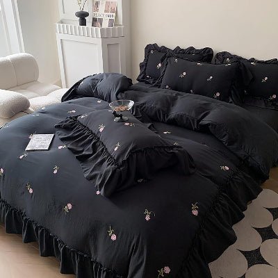Linge de Lit - RoseDream™ - Noir - Comptoir du LIT