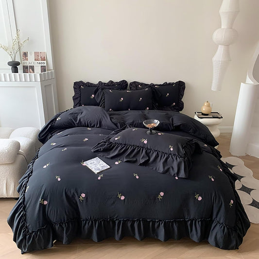 Linge de Lit - RoseDream™ - Noir - Comptoir du LIT