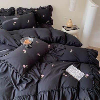 Linge de Lit - RoseDream™ - Noir - Comptoir du LIT