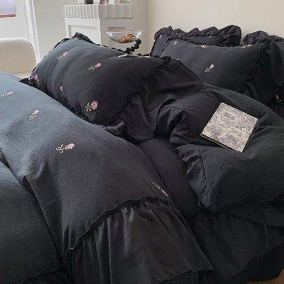Linge de Lit - RoseDream™ - Noir - Comptoir du LIT