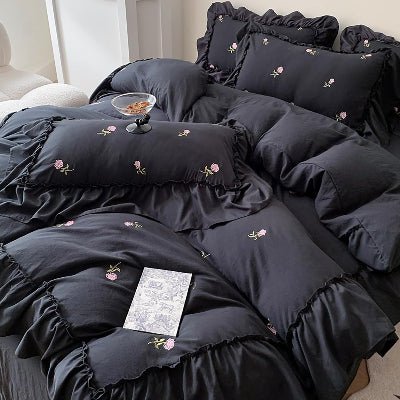 Linge de Lit - RoseDream™ - Noir - Comptoir du LIT