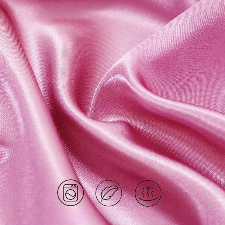 Taie d'Oreiller en Satin - SatinDreamPillow™ - Rose - Comptoir du LIT
