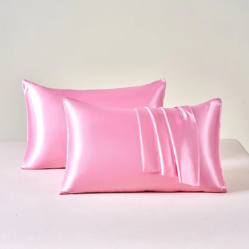 Taie d'Oreiller en Satin - SatinDreamPillow™ - Rose - Comptoir du LIT