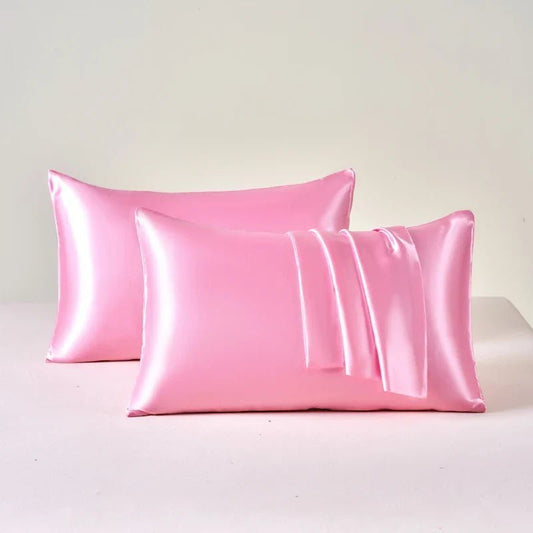 Taie d'Oreiller en Satin - SatinDreamPillow™ - Rose - Comptoir du LIT