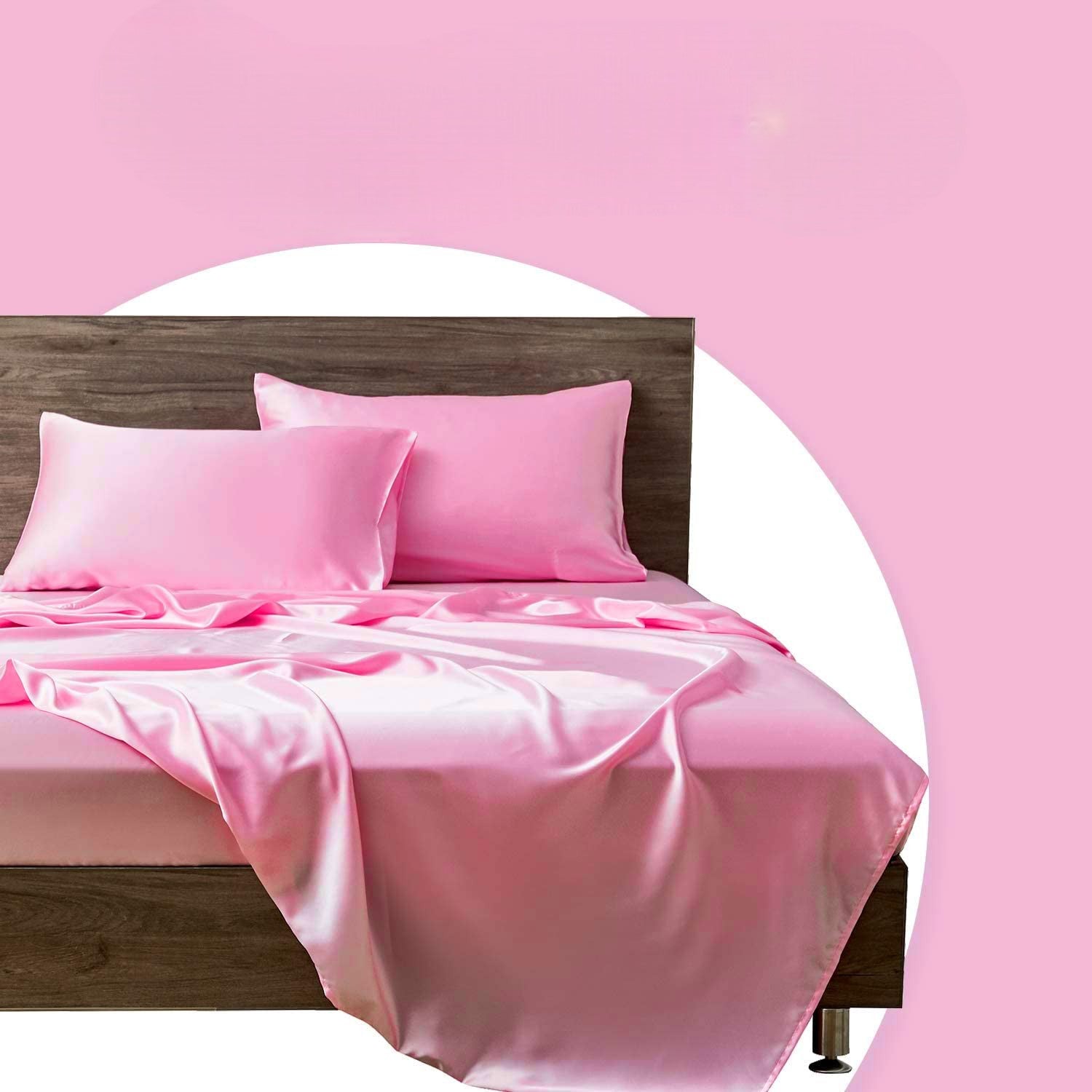 Taie d'Oreiller en Satin - SatinDreamPillow™ - Rose - Comptoir du LIT
