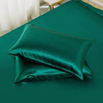 Taie d'Oreiller en Satin - SatinDreamPillow™ - Vert - Comptoir du LIT