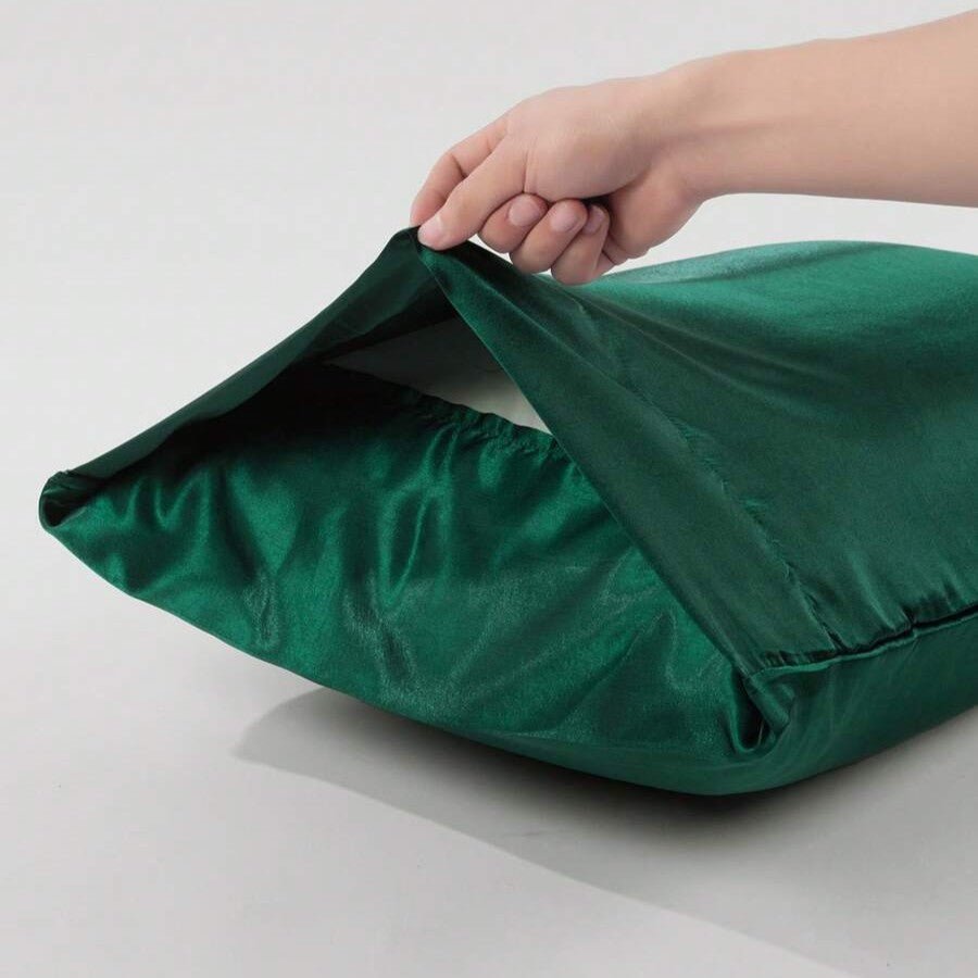 Taie d'Oreiller en Satin - SatinDreamPillow™ - Vert - Comptoir du LIT
