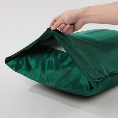 Taie d'Oreiller en Satin - SatinDreamPillow™ - Vert - Comptoir du LIT